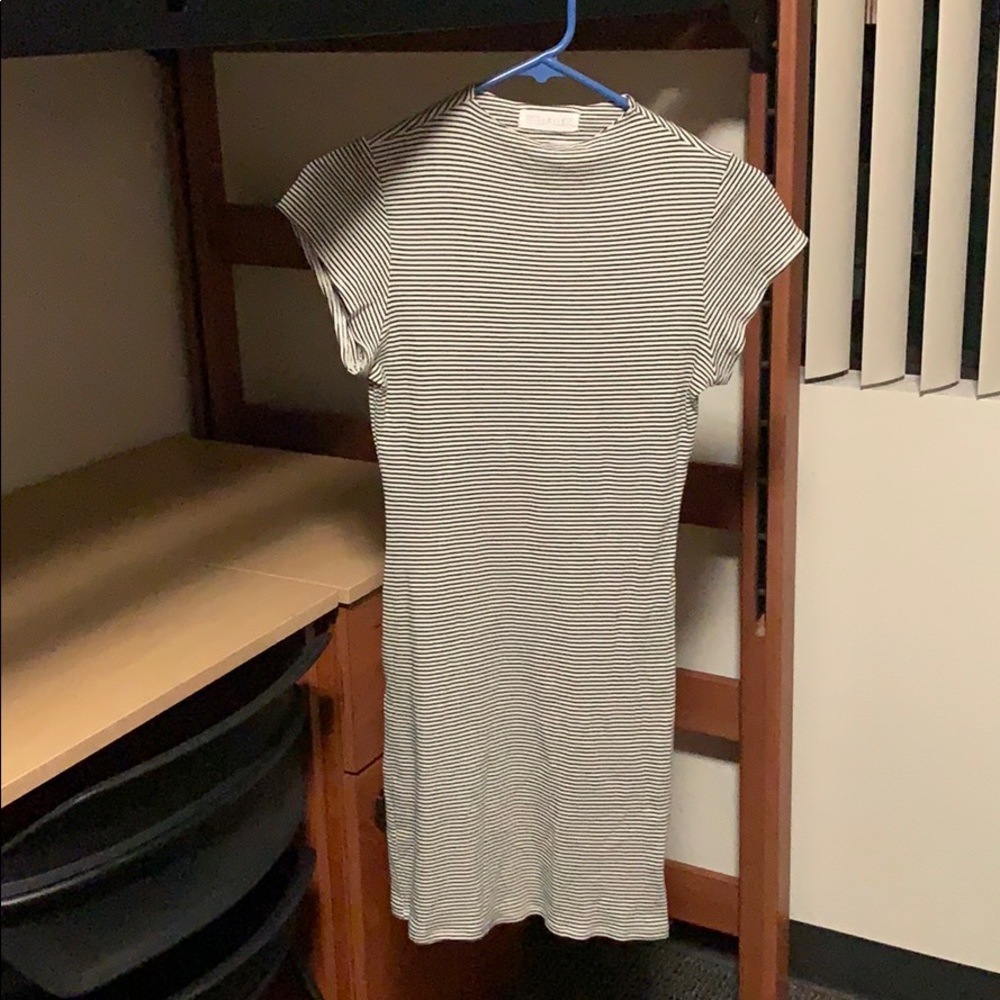 striped fitted dress